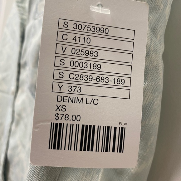 Anthropologie Cloth and Stone IKat Denim Chambray Sleeveless Top - Picture 8 of 10